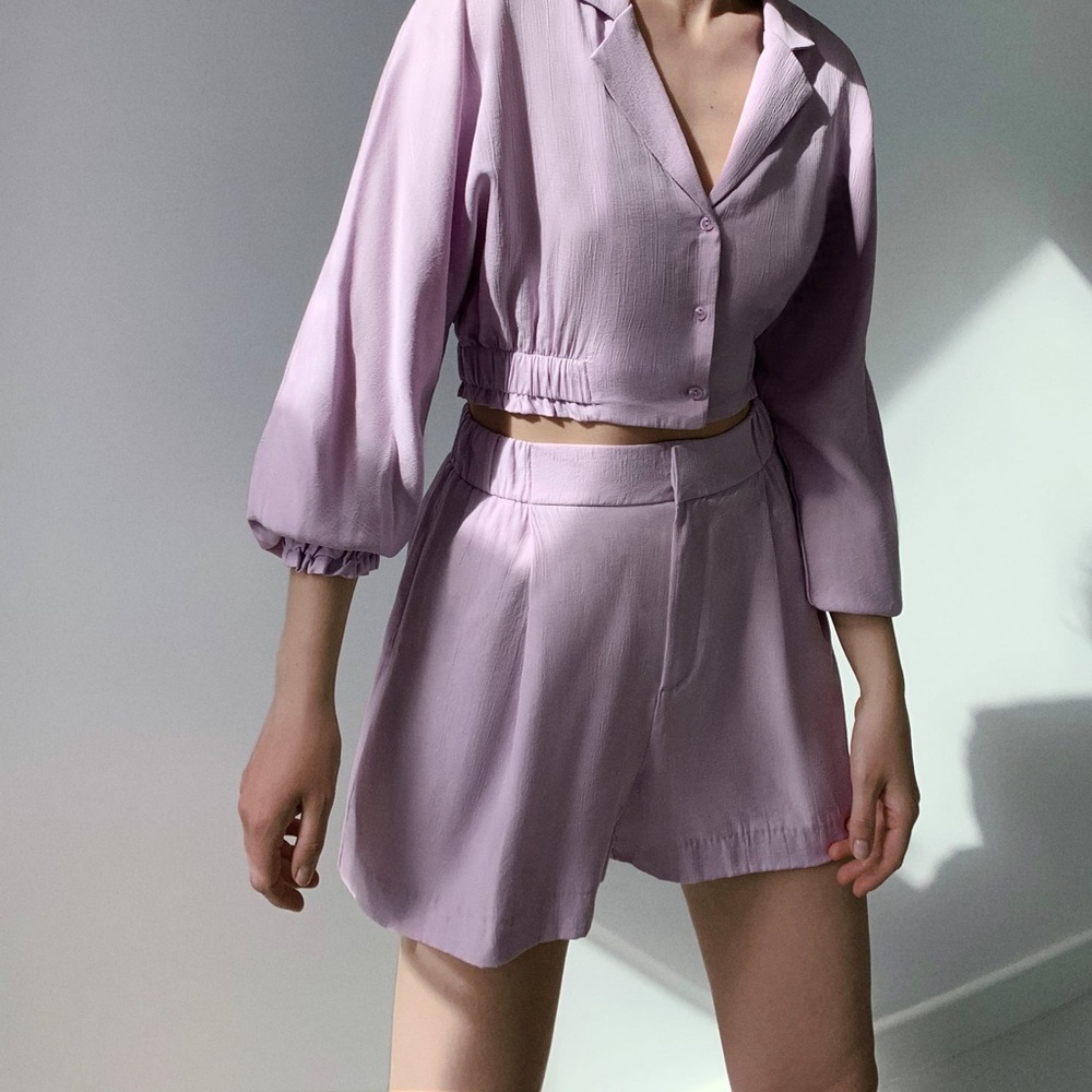 Zara Flowy Lavender Shorts XL